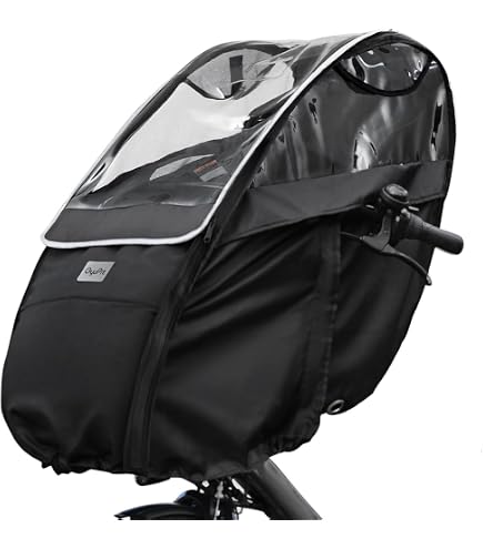 Amazon | 自転車 チャイルドシート レインカバー 前用 防水 日よけ